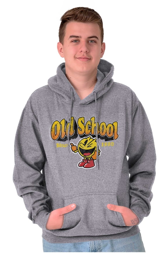 1980s Old School Arcade Game PACMAN Hoodie Sweatshirt Women Men Brisco Brands S