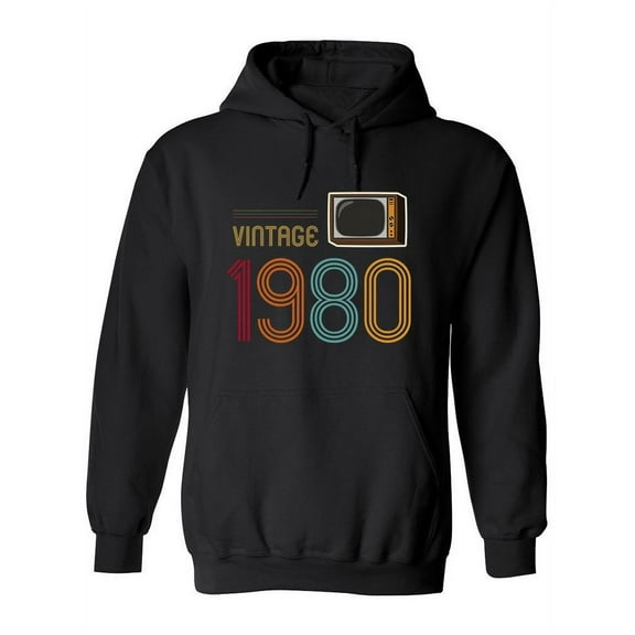 1980s Vintage Design Hoodie Women -Image by Shutterstock, Female Large