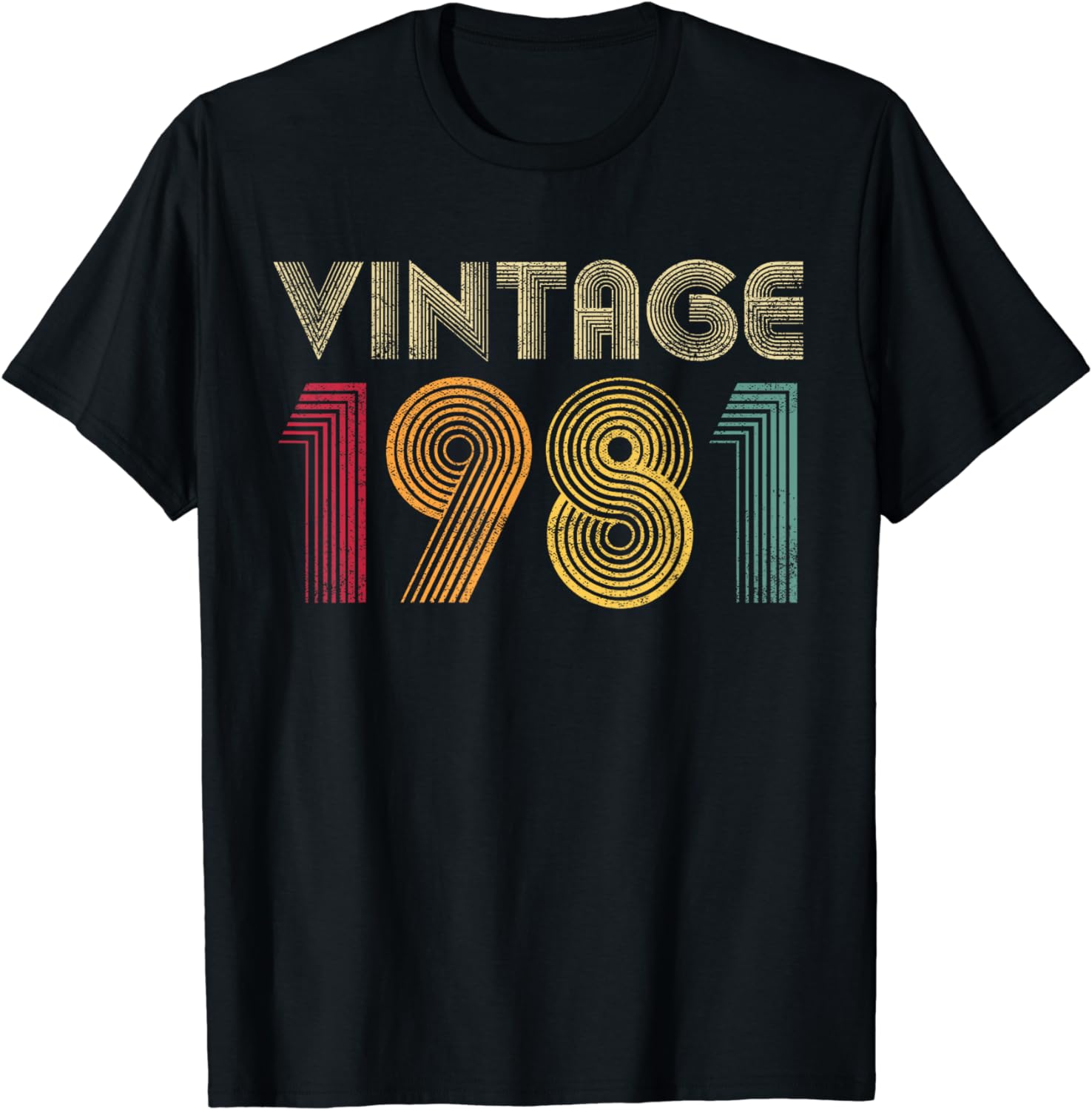 Personalized 1981 Vintage Birthday Shirt For Men - 43rd Birthday Gift (Bday Star-002)