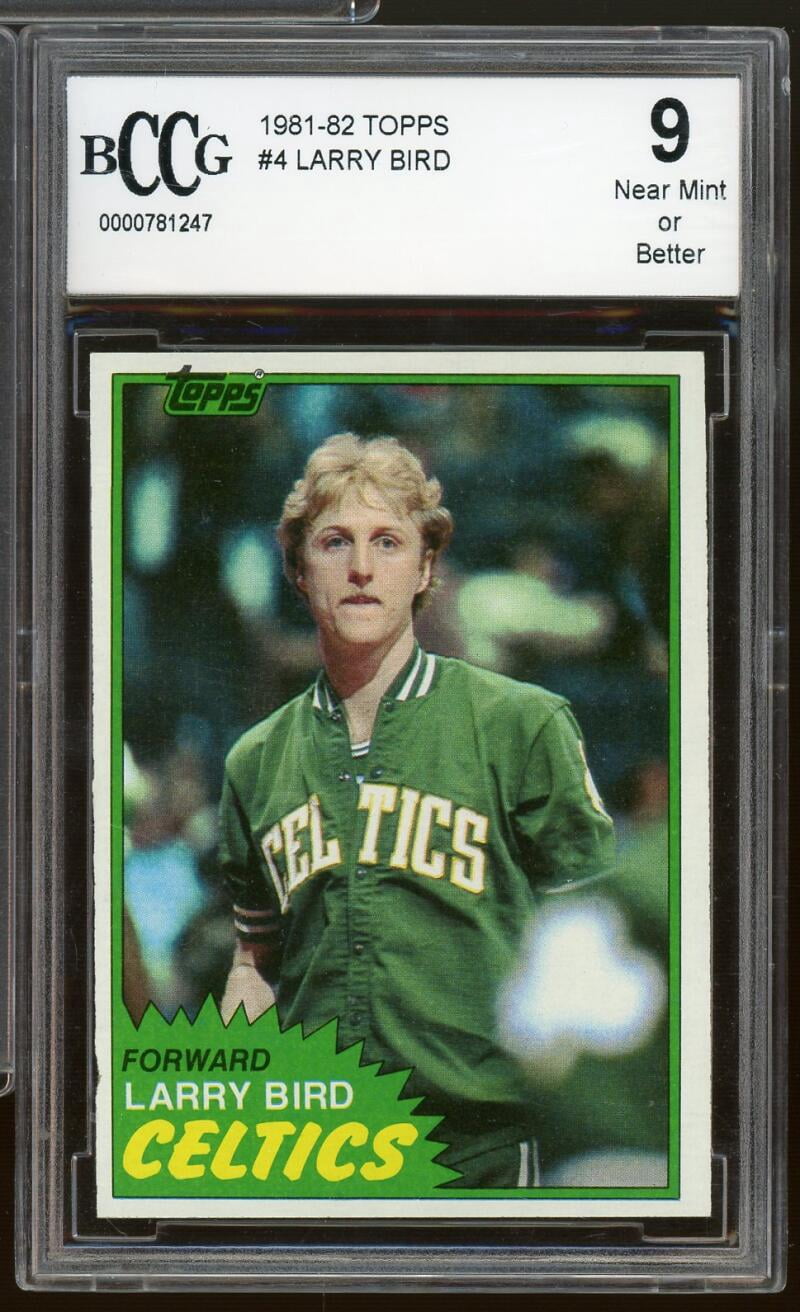1981-82 Topps #4 Larry Bird Card BGS BCCG 9 Near Mint+ - Walmart.com