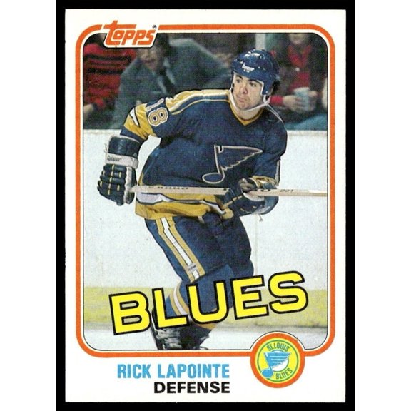 1981-82 Topps Hockey Card Rick Lapointe St. Louis Blues #W119 NM