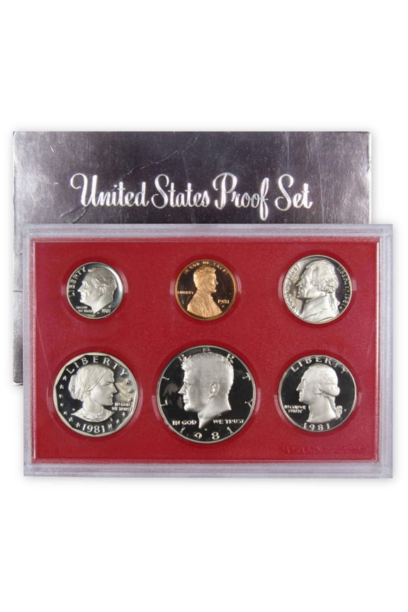 1981 Clad Proof Set Type 1 U.S. Mint Government Packaging OGP