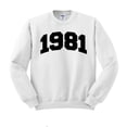thumbnail image 1 of 1981 College Style Sweatshirt Unisex X-Large White, 1 of 5