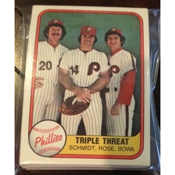 1981 Fleer Philadelphia Phillies Team Set 31 Cards Pete Rose Schmidt NrMT