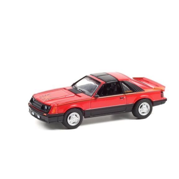 1981 Ford Mustang Cobra, Bright Red - Greenlight 13300C/48 - 1/64 scale Diecast Model Toy Car
