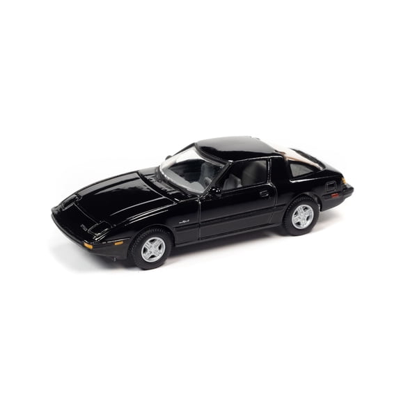 1981 Mazda RX7, Brilliant Black - Johnny Lightning JLCG027/48A - 1/64 Scale Diecast Model Car