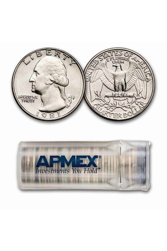 1981-P Washington Quarter 40-Coin Roll BU