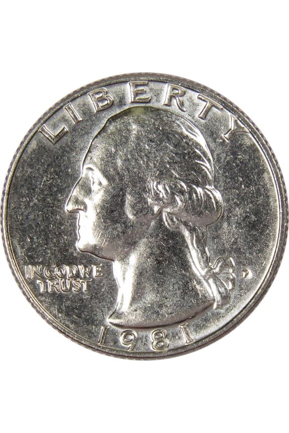 1981 P Washington Quarter BU Uncirculated Mint State 25c US Coin Collectible