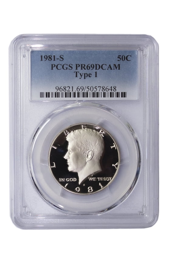1981-S Kennedy Half Dollar Type 1 PCGS PR69DCAM Proof - Graded Coin
