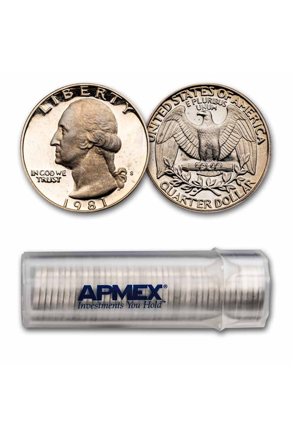 1981-S Type-II Washington Quarter 40-Coin Roll Proof