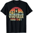 thumbnail image 1 of 1981 Shirt. Vintage Birthday Gift, Funny Music, Tech Humor T-Shirt, 1 of 5