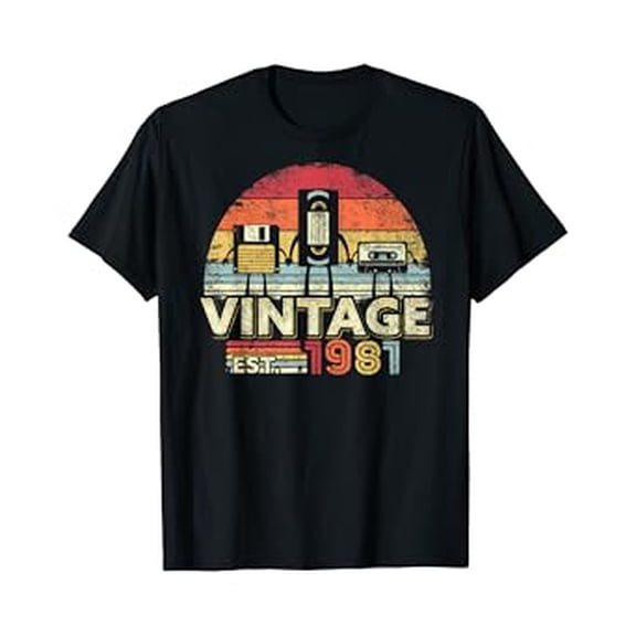 1981 Shirt. Vintage Birthday Gift, Funny Music, Tech Humor T-Shirt