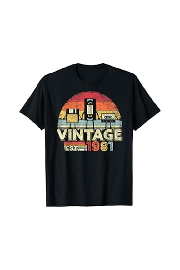 1981 Shirt. Vintage Birthday Gift, Funny Music, Tech Humor T-Shirt