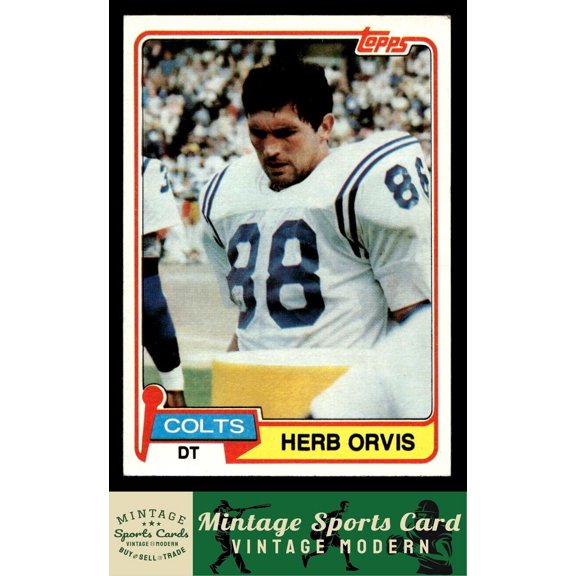 1981 Topps Herb Orvis #508 Baltimore Colts Football Card