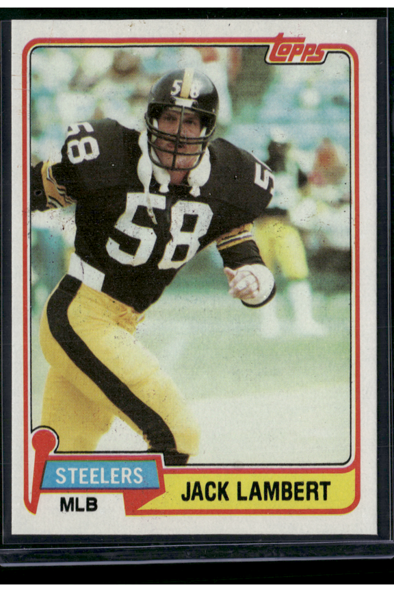 1981 Topps Jack Lambert #155 Print Snow Football Card Excellent Condition