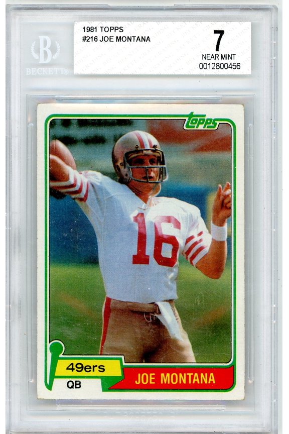 1981 Topps Joe Montana #216 Rookie BGS 7