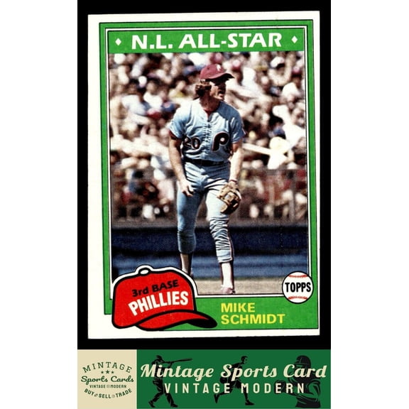 1981 Topps Mike Schmidt #540 Philadelphia Phillies Baseball Card
