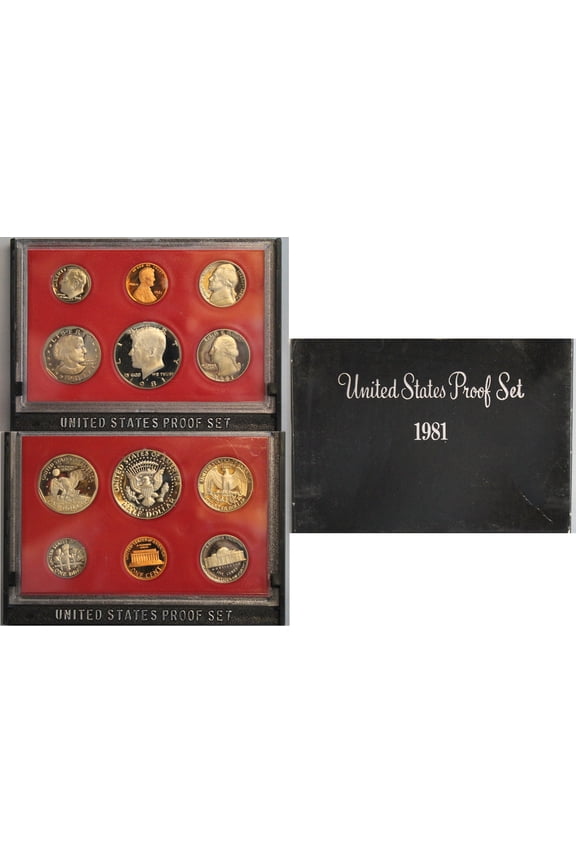 1981 U.S. Clad Proof Set 6 Coins Collectible OGP Set