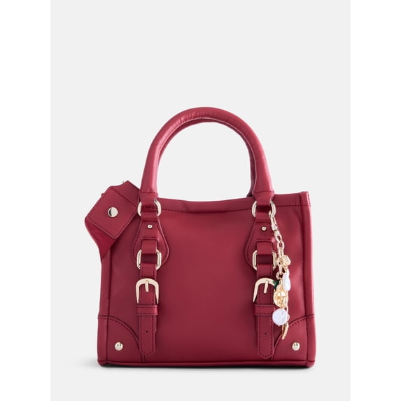 Madden NYC Women's Mini Tote Handbag, Burgundy