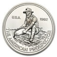 thumbnail image 1 of 1982 1 oz Silver Round - Prospector (E Logo Reverse), 1 of 2