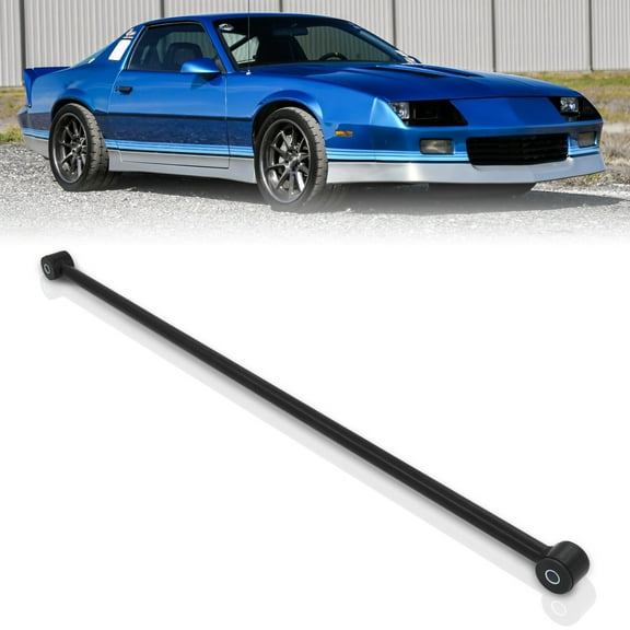 For 1982-2002 Chevy Camaro / Pontiac Firebird 1-Piece Rear Lower Control Arm Panhard Bar (Black) - Z28 F-Body Suspension Polyurethane Bushing Tubular Steel Rod