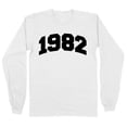 thumbnail image 1 of 1982 College Style Long Sleeve Shirt Unisex Medium White, 1 of 5