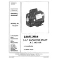 thumbnail image 1 of 1982 Craftsman 113.12262 3-4 H.P. CAPACITOR START MOTOR 1982 Instructions REPRINT, 1 of 1