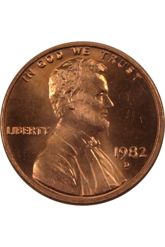 1982 D Large Date Lincoln Memorial Cent Uncirculated Zinc Penny 1c