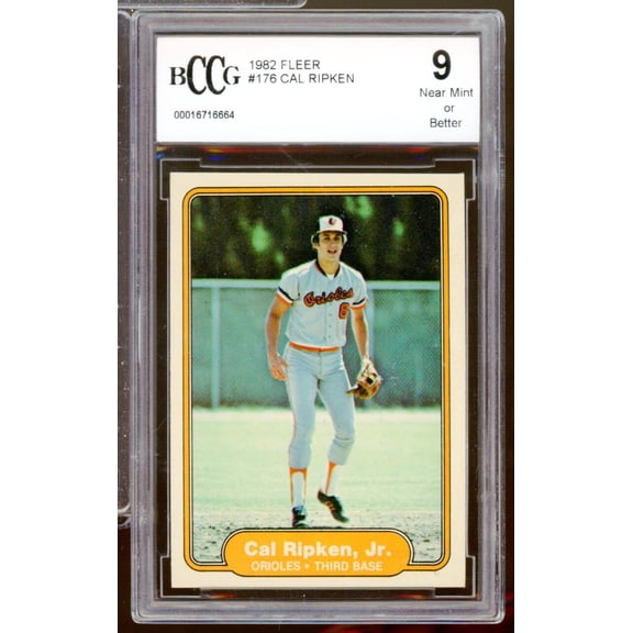 1982 Fleer #176 Cal Ripken Jr Rookie Card BGS BCCG 9 Near Mint+