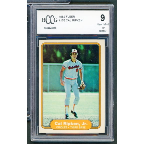 1982 Fleer #176 Cal Ripken Rookie Card BGS BCCG 9 Near Mint+