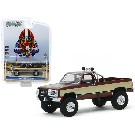 1982 GMC K-2500 Pickup Truck Brown Metallic w/Gold Stripes "Fall Guy Stuntman Assoc"1/64 Diecast Model Car by Greenlight