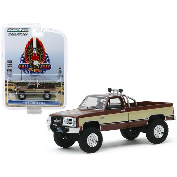 1982 GMC K-2500 Pickup Truck Brown Metallic w/Gold Stripes "Fall Guy Stuntman Assoc"1/64 Diecast Model Car by Greenlight