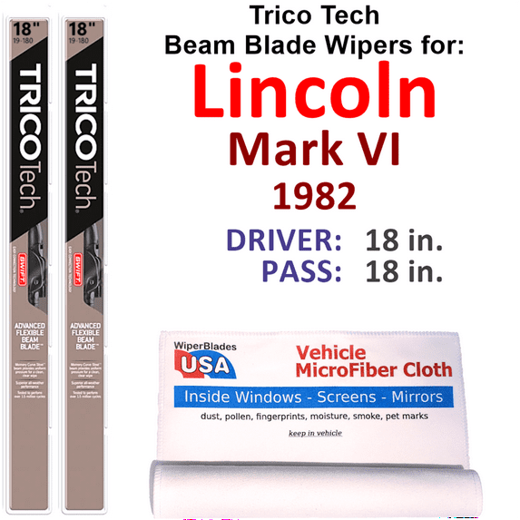 1982 Lincoln Mark VI Beam Blade Wipers (Set of 2)