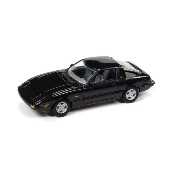 1982 Mazda RX-7, Black - Johnny Lightning JLSP244/24A - 1/64 Scale Diecast Model Toy Car
