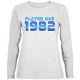 thumbnail image 1 of 1982 Player One Birthday Ladies' Relaxed Jersey Long-Sleeve Tee White MD, 1 of 1