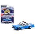 thumbnail image 1 of 1982 Plymouth Gran Fury Light Blue with White Top ''NYPD'' (New York City Police Department) ''Hot Pursuit'' Series 37 1/64 Diecast Model Car by Greenlight, 1 of 1