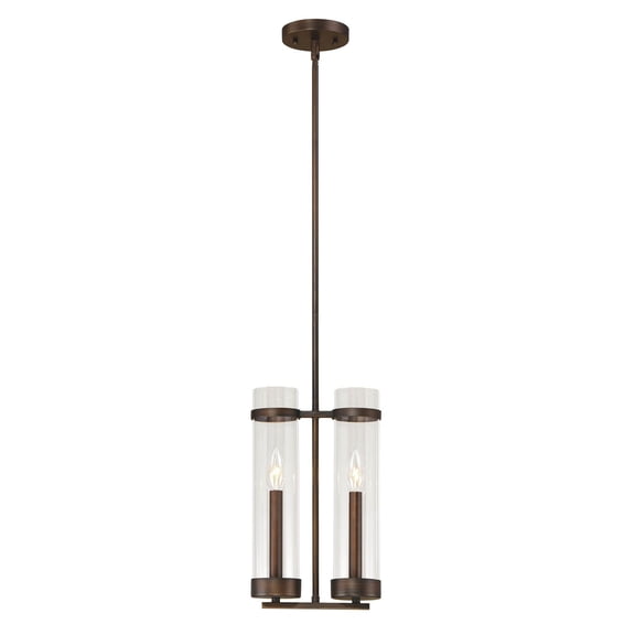 1982-RBZ Millennium Lighting Milan - 2 Light Mini-Pendant-52.25 Inches Tall and 9 Inches Wide-Rubbed Bronze Finish