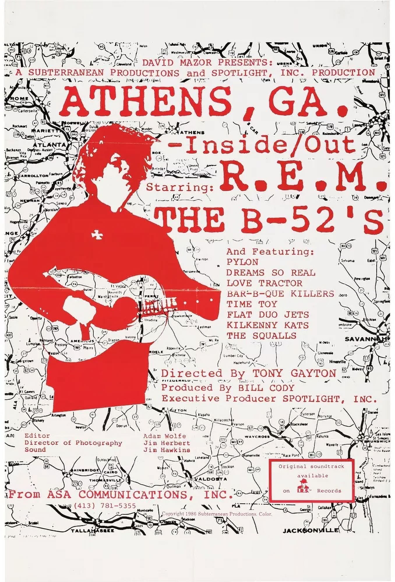 Affiche Concert REM 1984 - Poster Mural 10x15 Pouces, Reproduction, Deux Versions Incluses