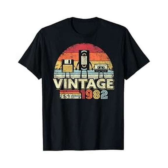 1982 Shirt. Vintage Birthday Gift, Funny Music, Tech Humor T-Shirt
