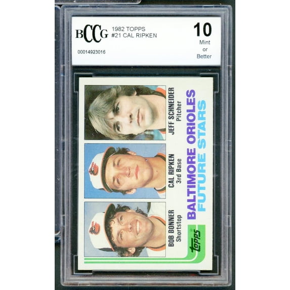 1982 Topps #21 Cal Ripken Jr Rookie Card BGS BCCG 10 Mint+