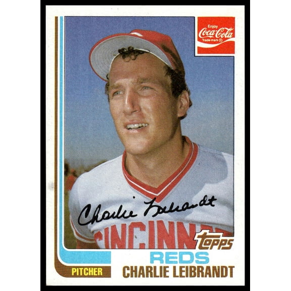 1982 Topps Coca-Cola Charlie Leibrandt #P 14 /24 Cincinnati Reds MLB Baseball Trading Card