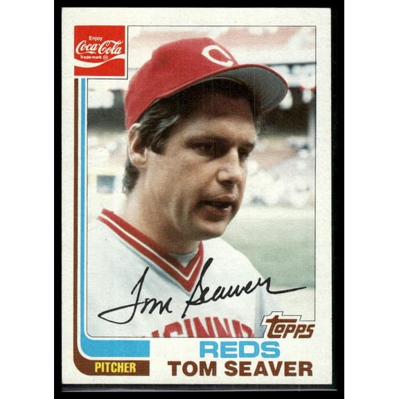 1982 Topps Coca-Cola Cincinnati Reds Tom Seaver #19 Baseball Card