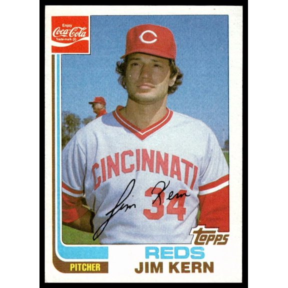 1982 Topps Coca-Cola Jim Kern #11 Cincinnati Reds MLB Baseball Trading Card