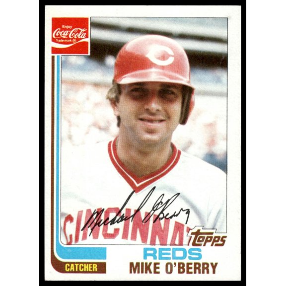 1982 Topps Coca-Cola Mike O'Berry #15 Cincinnati Reds MLB Baseball Trading Card