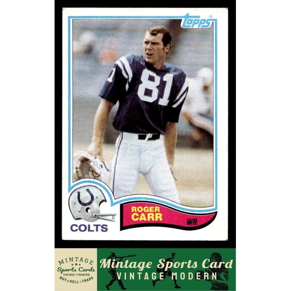 1982 Topps Roger Carr #12 Baltimore Colts Football Card