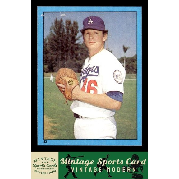 1982 Topps Stickers Burt Hooton #53 Los Angeles Dodgers Baseball Sticker