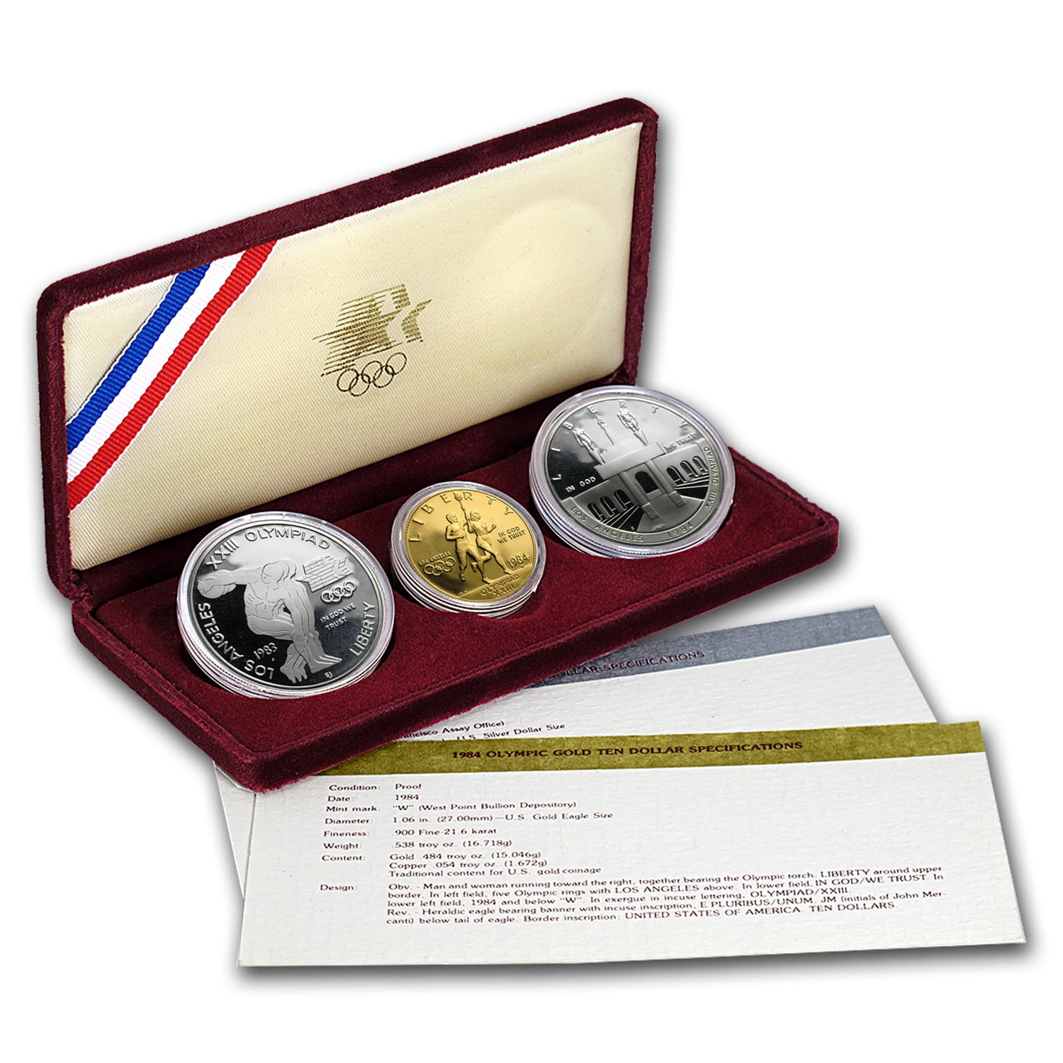 1983 OLYMPIC DOLLAR 900FINE PROOEF ケース2枚 1983 OLYMPIC DOLLAR 900FINE PROOEF ケース2枚 1983 D S OLY