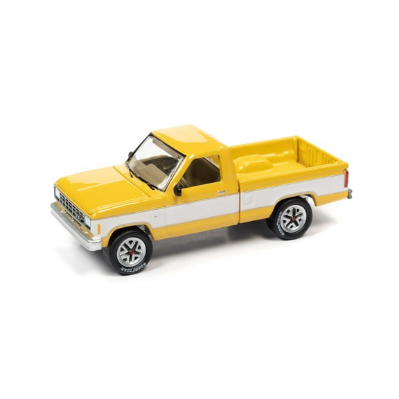 1983 Ford Ranger, Yellow w/White Two-Tone - Johnny Lightning JLCG027/48A - 1/64 Scale Diecast Model Car
