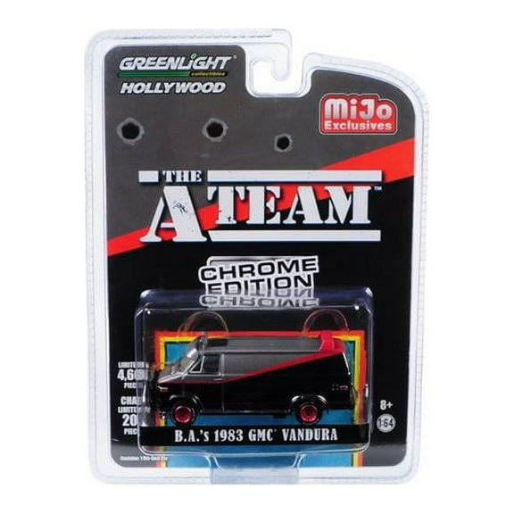 Greenlight B.A.'s 1983 GMC Vandura Chrome Edition The A-Team (1983-1987) TV Series Limited Edition to 4,600 Pieces Worldwide 1/64 Diecast Model Car