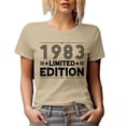 thumbnail image 1 of 1983 Limited Edition, Tan T-Shirt, Medium, 1 of 5